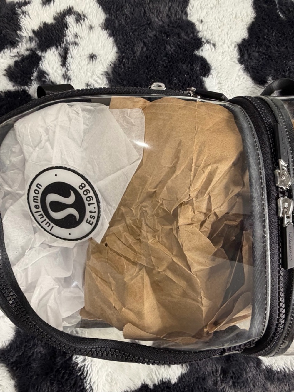 lululemon athletica Clear Black Trim Backpack